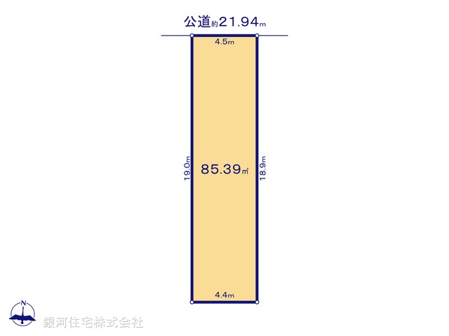 G00399215 東京都墨田区横川３丁目 土地 1億5980万円【区画図】