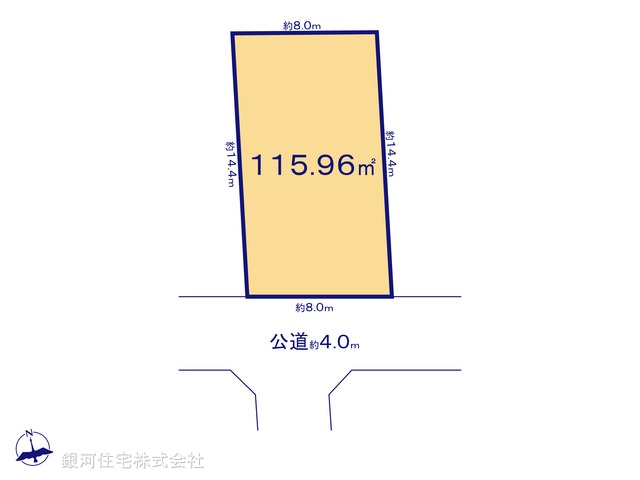 G00399217 東京都小平市花小金井５丁目 土地 4180万円【区画図】