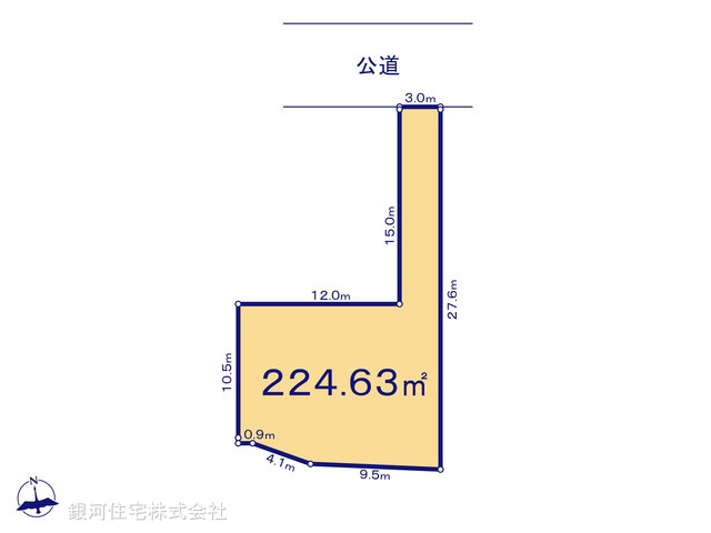 G00399327 神奈川県横浜市泉区中田南１丁目 土地 5980万円【区画図】
