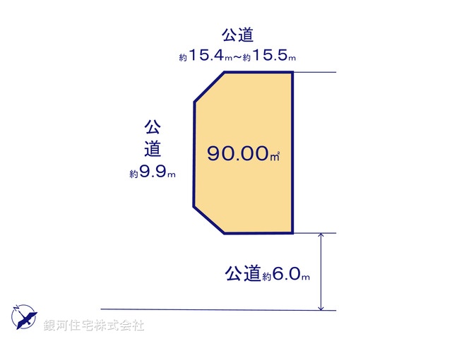 G00399344 千葉県浦安市弁天４丁目 土地 6749万円【区画図】