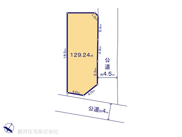 G00399394 東京都立川市栄町２丁目 土地 4680万円【区画図】
