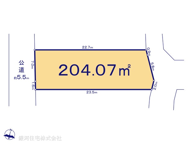 G00399424 神奈川県伊勢原市八幡台１丁目 土地 2380万円【区画図】