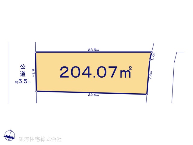 G00399425 神奈川県伊勢原市八幡台１丁目 土地 2380万円【区画図】