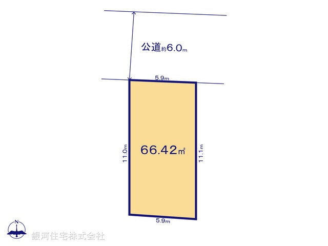 G00399455 東京都江戸川区東小岩３丁目 土地 5748万円【区画図】