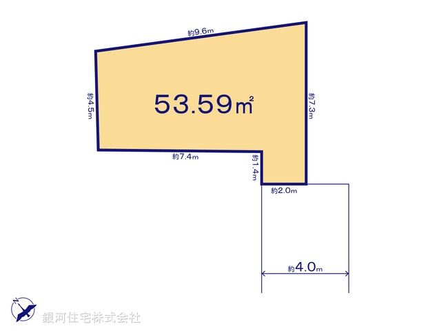 G00399456 東京都世田谷区世田谷２丁目 土地 5280万円【区画図】