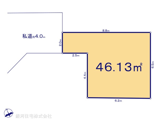 G00399524 東京都江戸川区西葛西７丁目 土地(建築条件付土地) 4080万円【区画図】