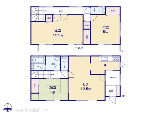 G00399526 千葉県野田市木野崎 中古一戸建て 1980万円【間取図】