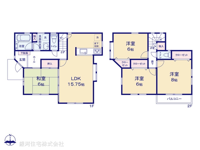 G00399528 神奈川県厚木市妻田南１丁目 中古一戸建て 3250万円【間取図】