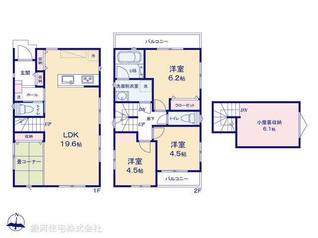G00399611 埼玉県新座市栄５丁目 新築一戸建て 3580万円【間取図】