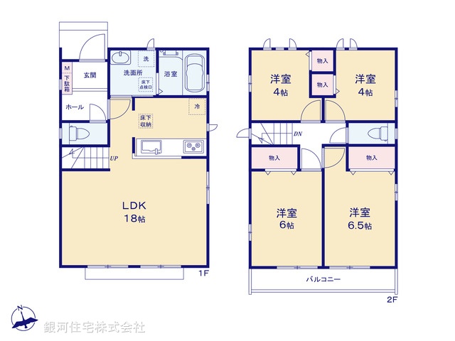 G00399624 東京都調布市佐須町５丁目 新築一戸建て 6790万円【間取図】