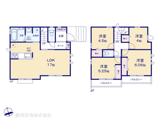 G00399626 東京都調布市佐須町５丁目 新築一戸建て 6890万円【間取図】