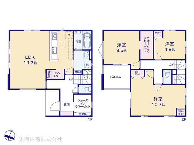 G00399637 埼玉県川越市霞ヶ関北４丁目 新築一戸建て 3999万円【間取図】