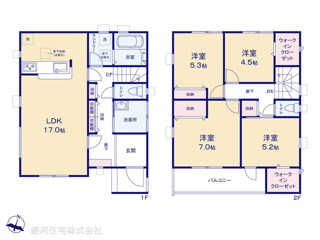 G00399652 埼玉県川口市八幡木２丁目 新築一戸建て 4580万円【間取図】