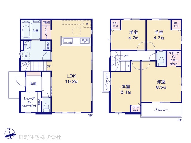 G00399682 東京都小平市小川町１丁目 新築一戸建て 6099万円【間取図】