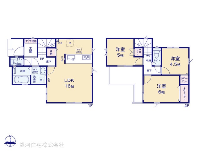 G00399720 埼玉県春日部市藤塚 新築一戸建て 3280万円【間取図】